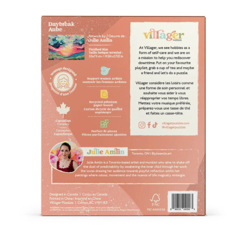 Villager Puzzles - DAYBREAK 1000-Piece Puzzle for Adults Designed in Canada by Julie Amlin