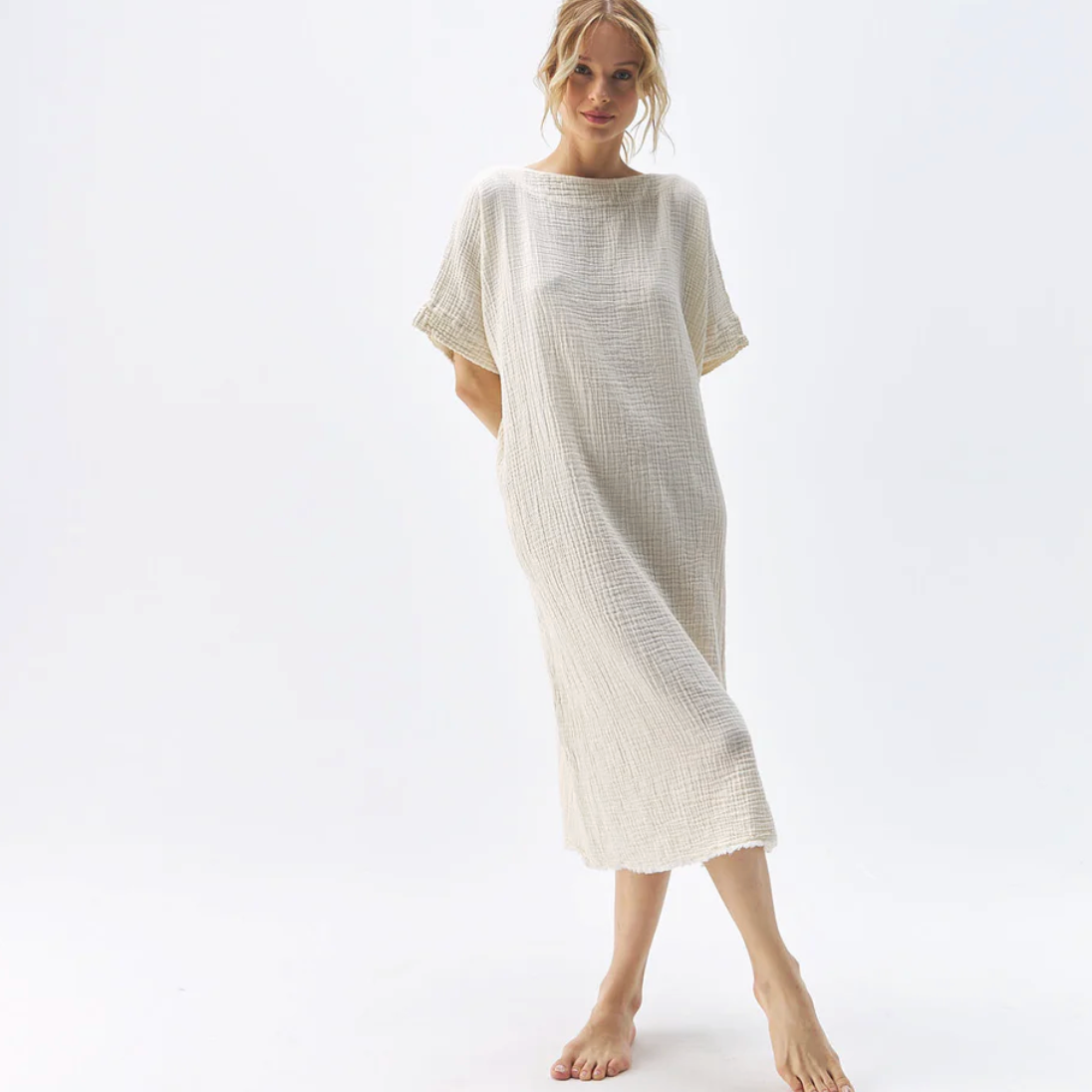 Pokoloko - Turkish Cotton Crinkle Balloon Dress