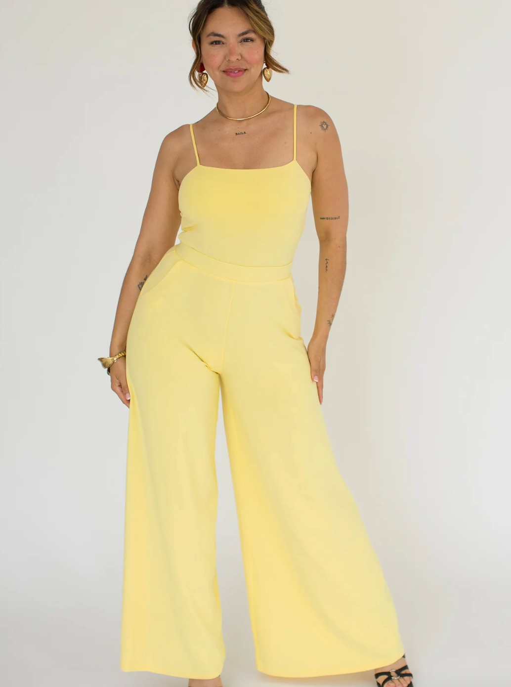 Georgia Rose Label - Alexandra BUTTER YELLOW Jumpsuit