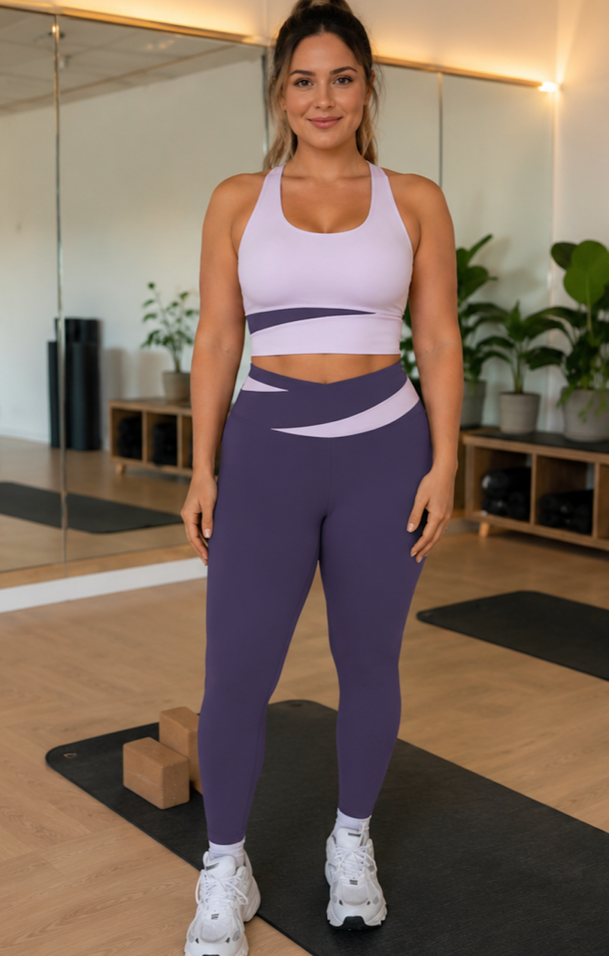 Run Free by Vee - Lavender Motion High-Waisted Leggings