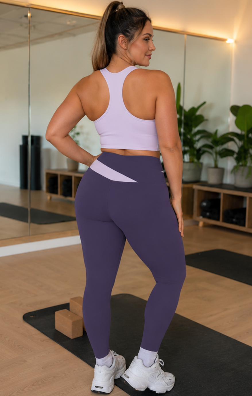 Run Free by Vee - Lavender Motion High-Waisted Leggings