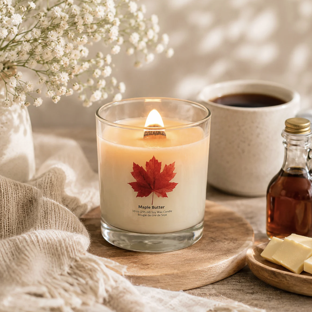 North Country Candle - O CANADA Maple Butter 10oz Gift Boxed Soy Wax Candle
