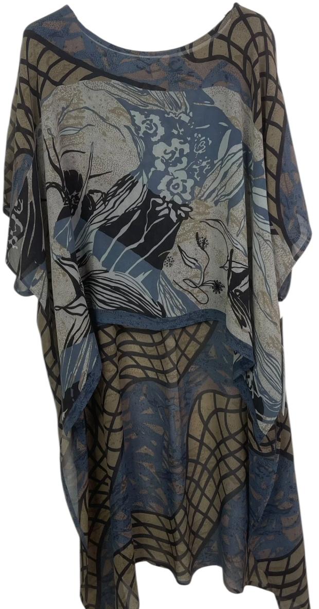 sariKNOTsari Avatar Pure Silk Hi-Lo Top