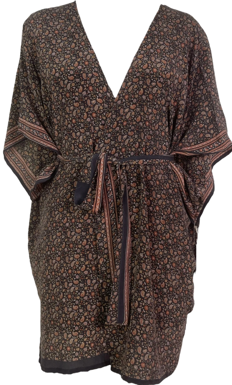 sariKNOTsari Avatar Pure Silk Kimono Sleeved JACKET with Belt
