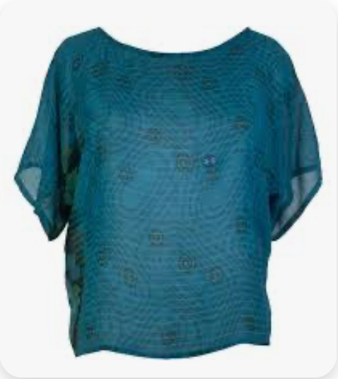 sariKNOTsari Avatar Pure Silk Boxy Top