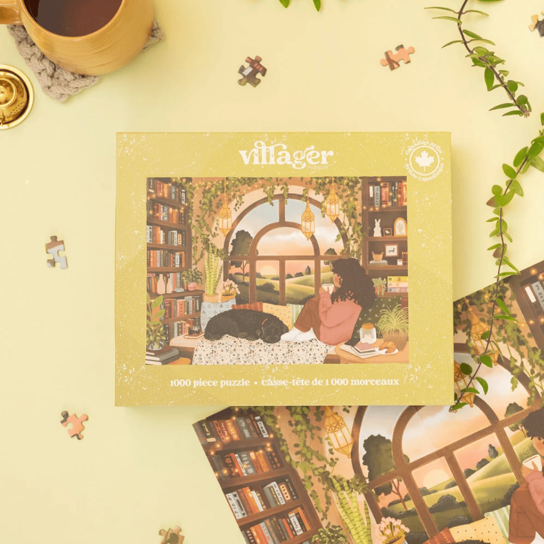 Villager Puzzles - BOOK NOOK 1000-Piece Puzzle for Adults Designed in Canada by Tara Younggren