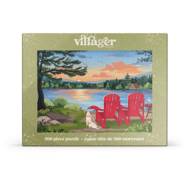Villager Puzzles - COTTAGE COUNTRY 500-Piece Puzzle for Adults, Designed in Canada by Nicolle Lalonde