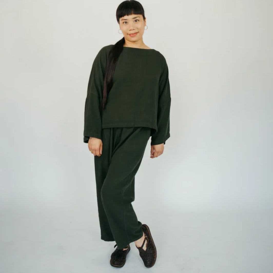 Pokoloko - Loft Cotton Crop Bell Sleeve Top