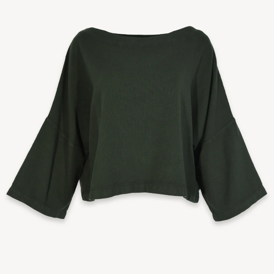 Pokoloko - Loft Cotton Crop Bell Sleeve Top