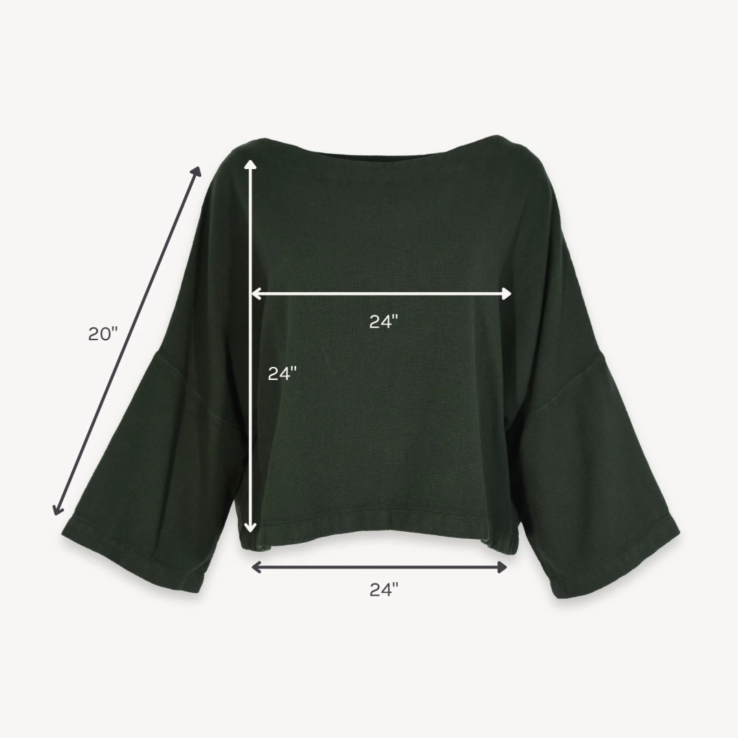 Pokoloko - Loft Cotton Crop Bell Sleeve Top