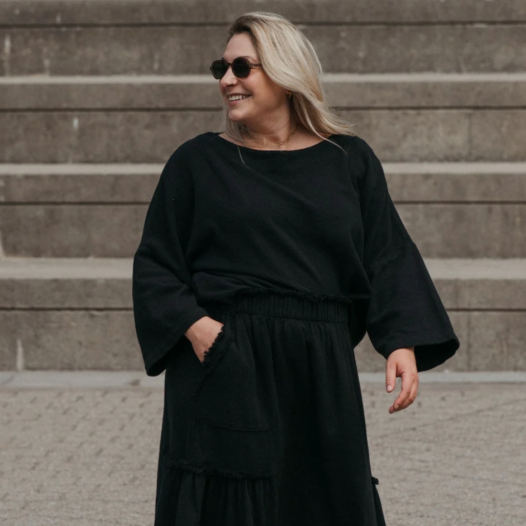 Pokoloko - Loft Cotton Crop Bell Sleeve Top