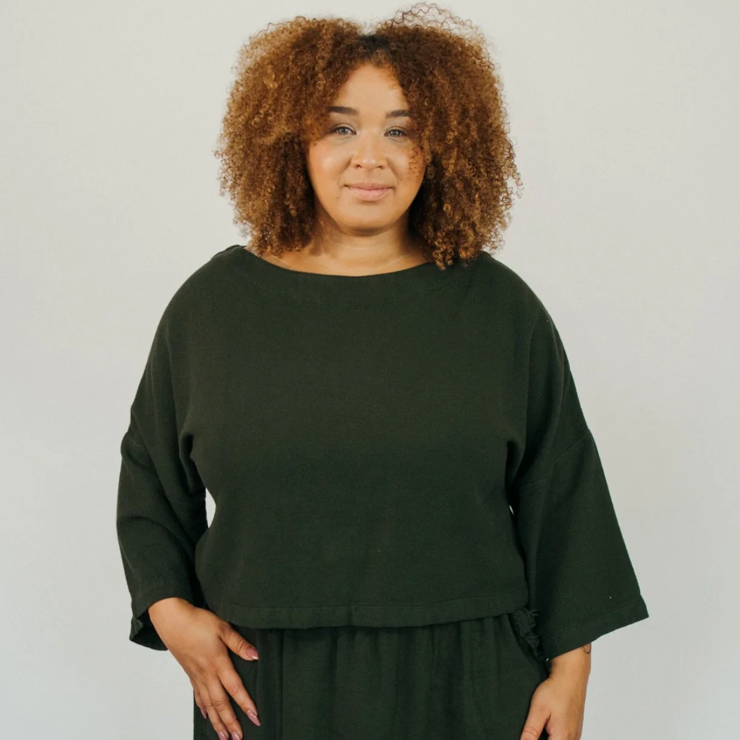 Pokoloko - Loft Cotton Crop Bell Sleeve Top
