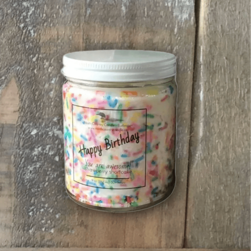 Birthday sprinkle candle