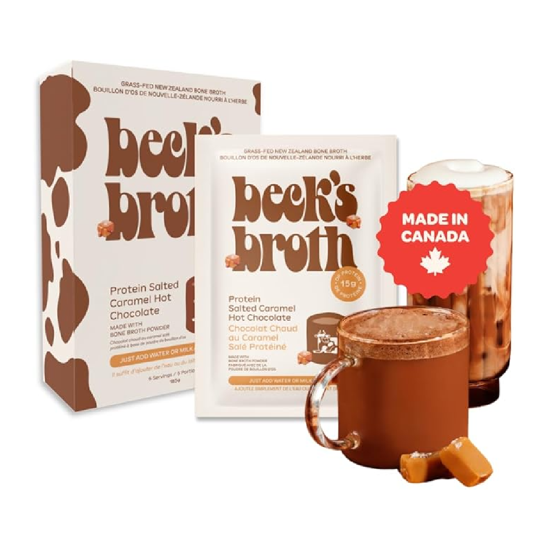 Beck's Broth Protein Salted Caramel Hot Chocolate