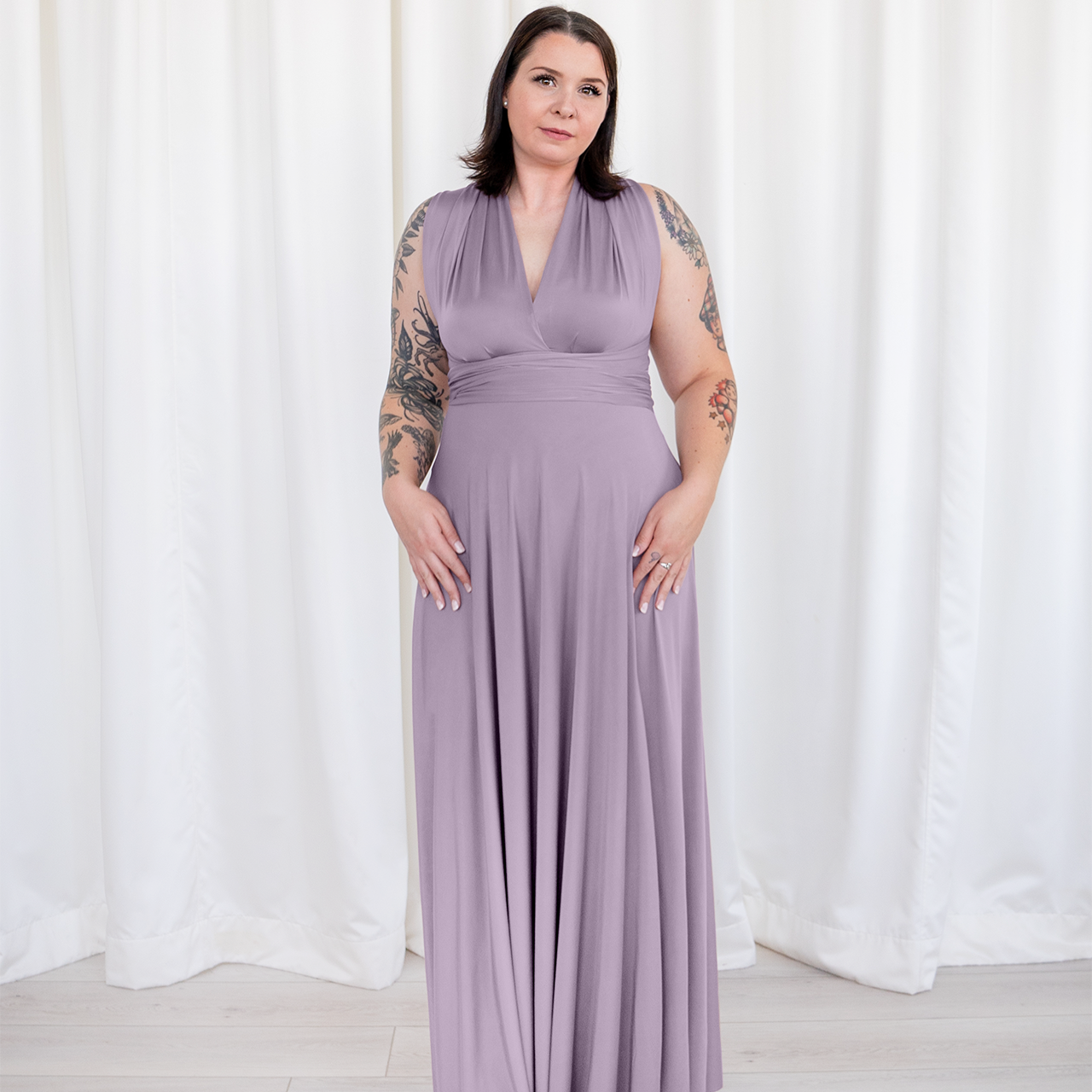 HENKAA Sakura Maxi Dress - Dusty Purple