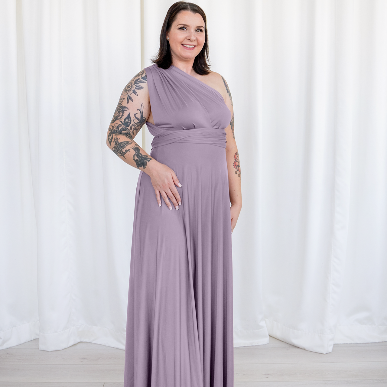 HENKAA Sakura Maxi Dress - Dusty Purple