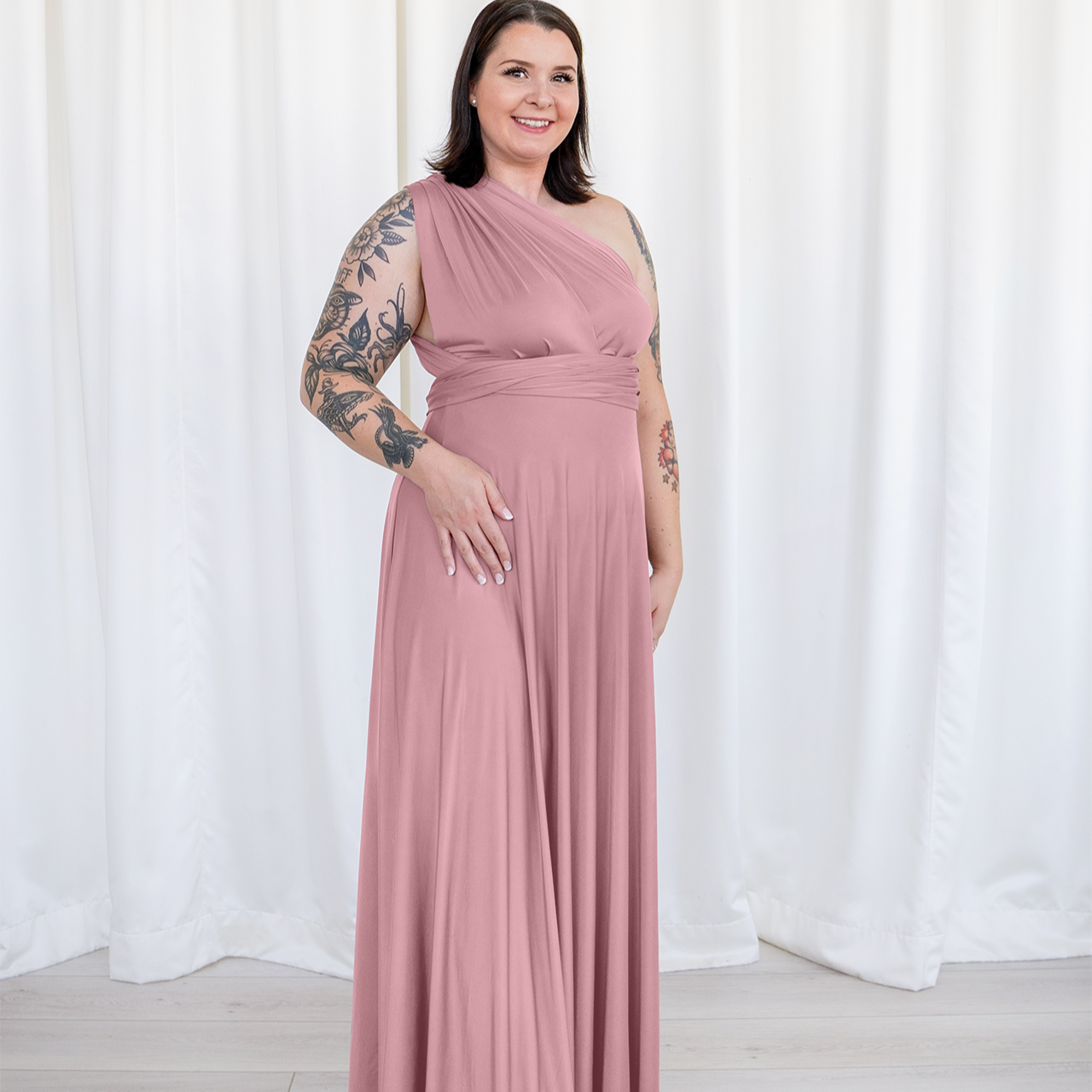 HENKAA Sakura Maxi Dress - Dusty Rose