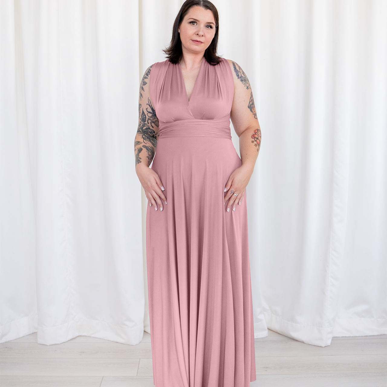 HENKAA Sakura Maxi Dress - Dusty Rose