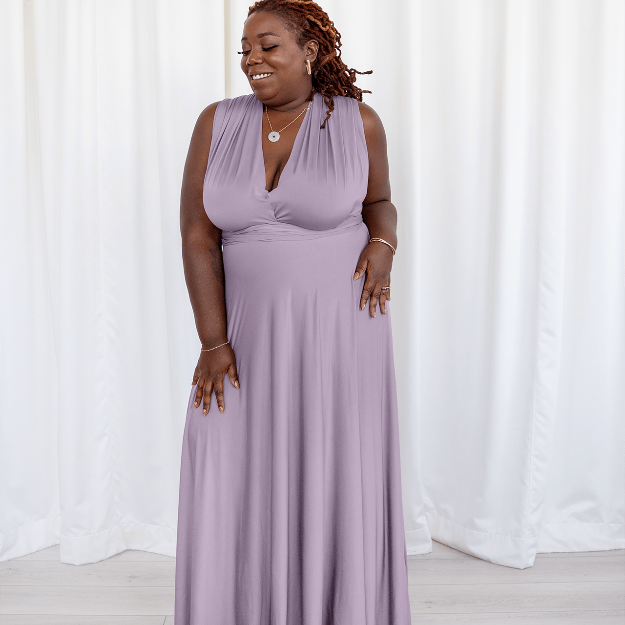 HENKAA Sakura Maxi Dress - Dusty Purple