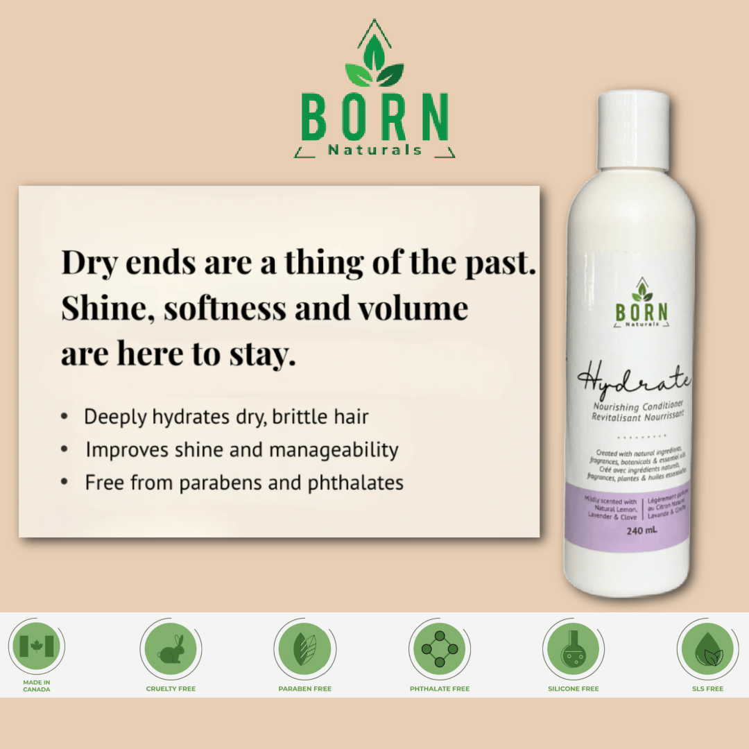 Born Naturals HYDRATE Paraben-Free Weightless Conditioner