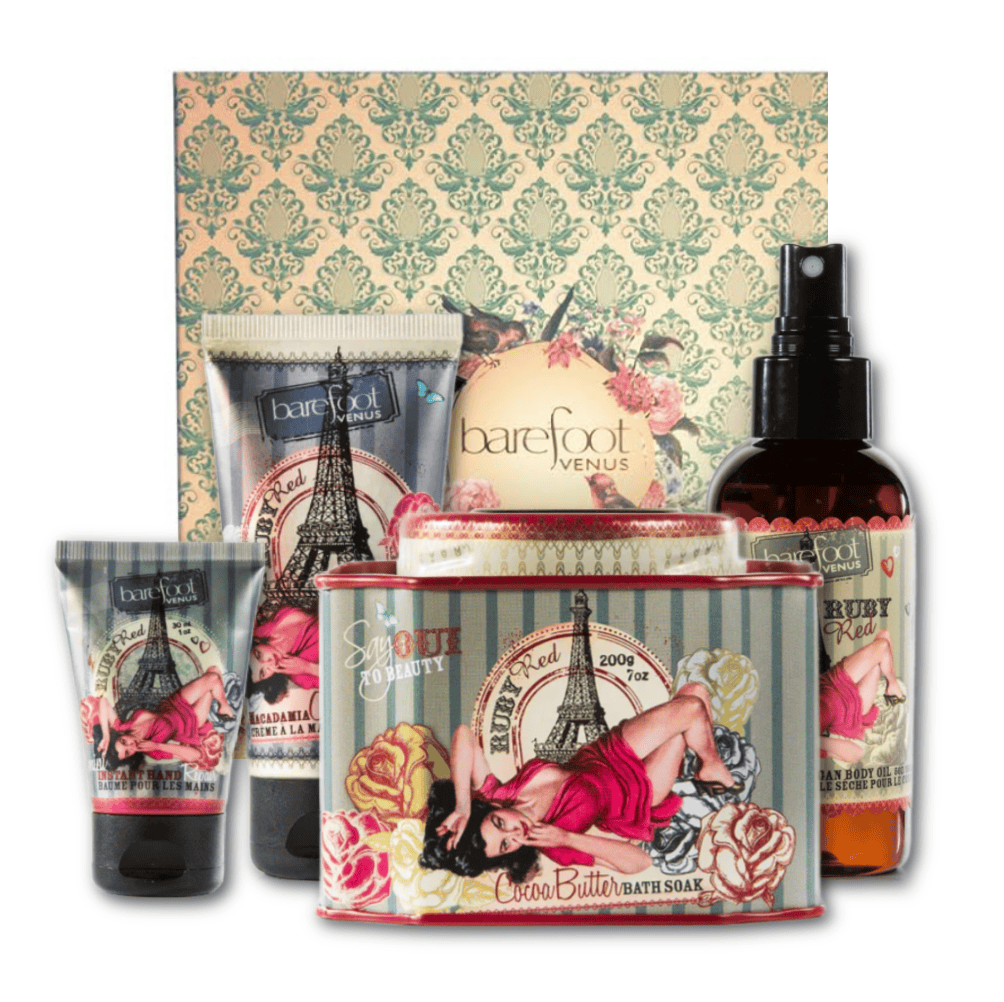 Barefoot Venus RUBY RED Collection - Indulgent Boxed Gift Set