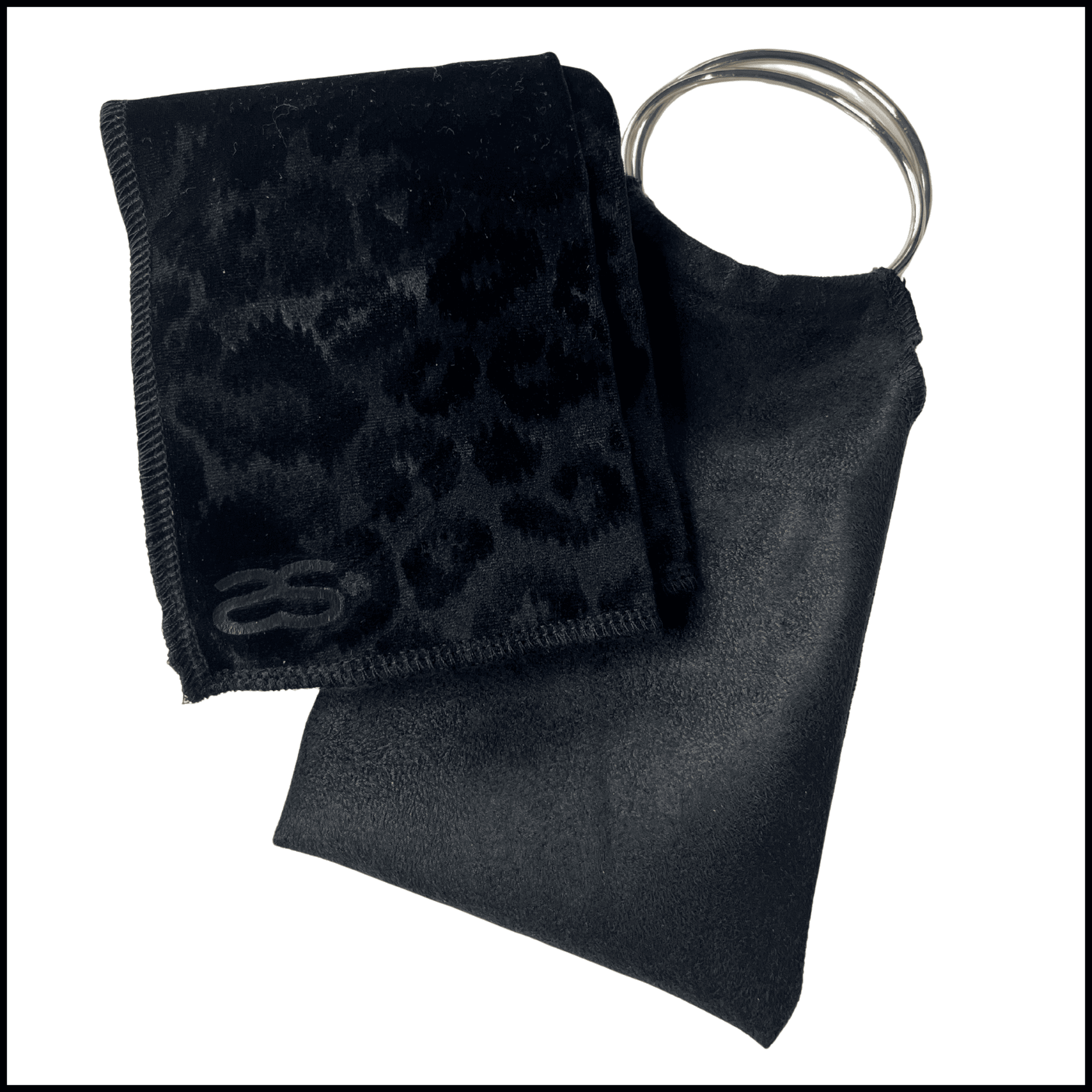 SeatSquare BLACK JAGUAR PRINT + Suede Carry Pouch