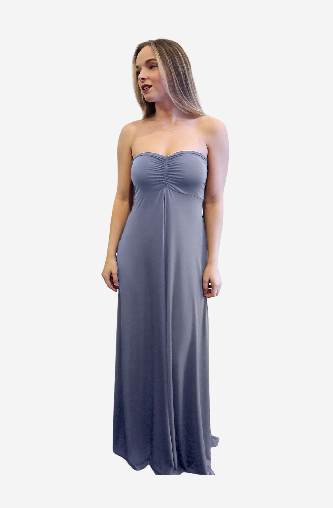 HENKAA Viola Maxi Dress - Dusty Blue