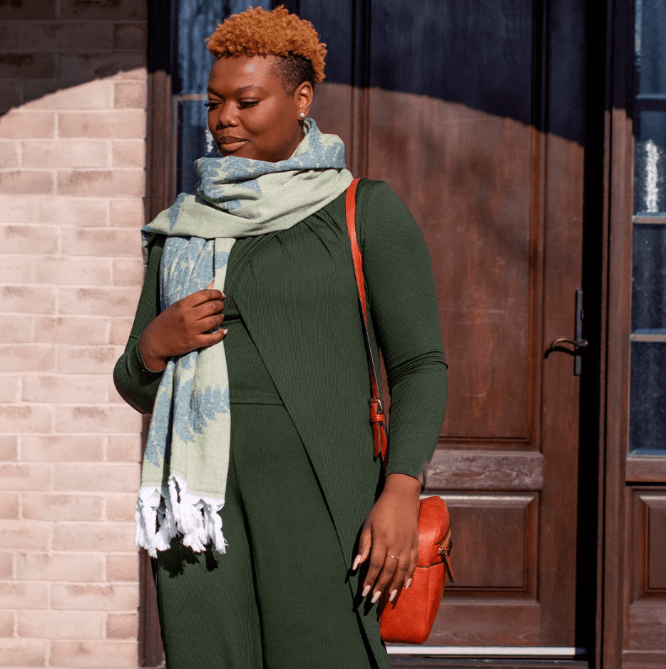 Pomp & Sass Turkish Body Towel - Fern Green