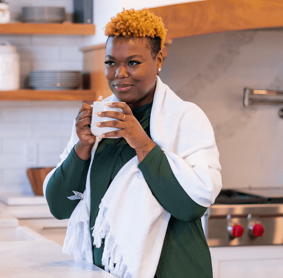 Pomp & Sass Turkish Body Towel - Blanc White