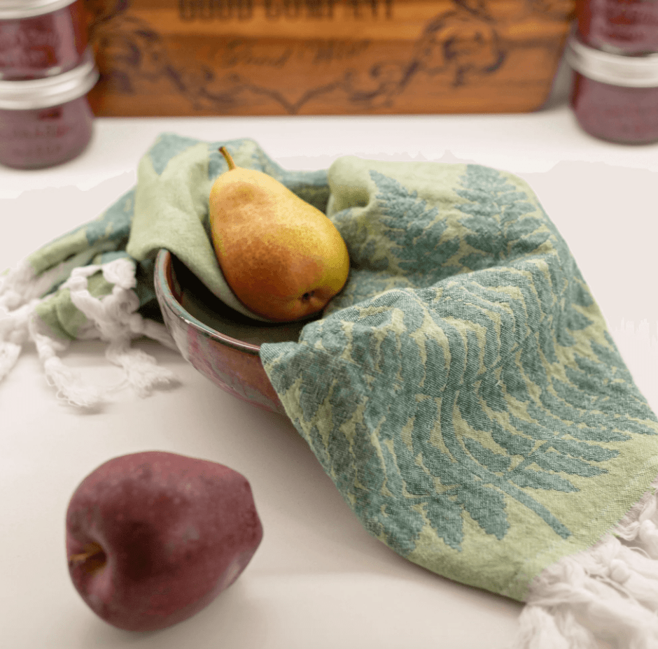 Pomp & Sass Turkish Hand Towel - Fern Green