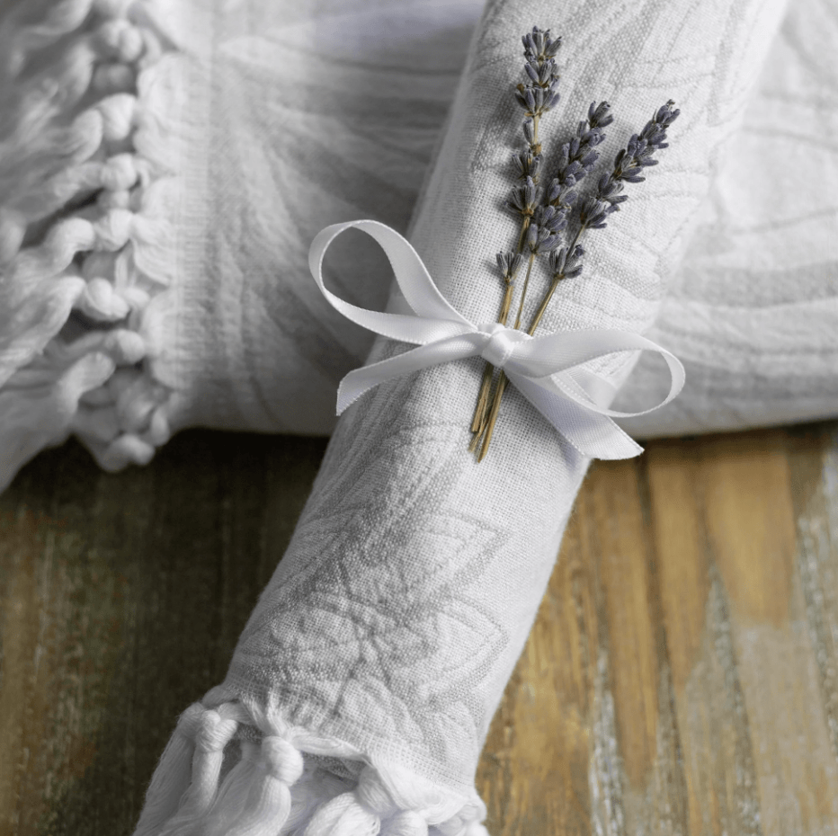 Pomp & Sass Turkish Hand Towel - Horona Grey/White