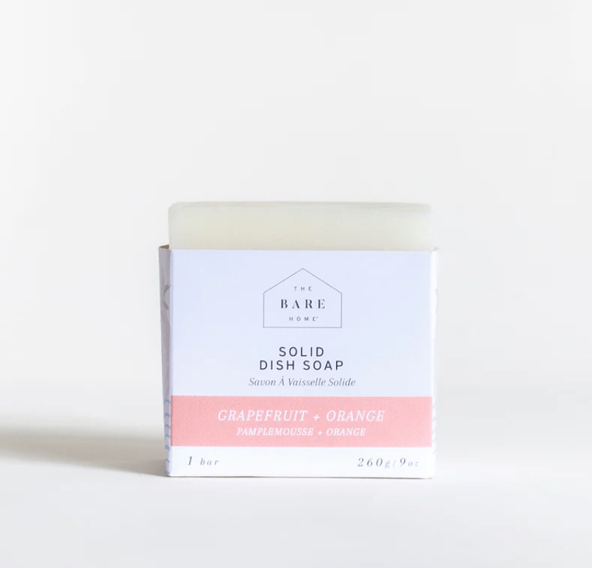The Bare Home Dish Soap - Solid Bar (Grapefruit + Orange)