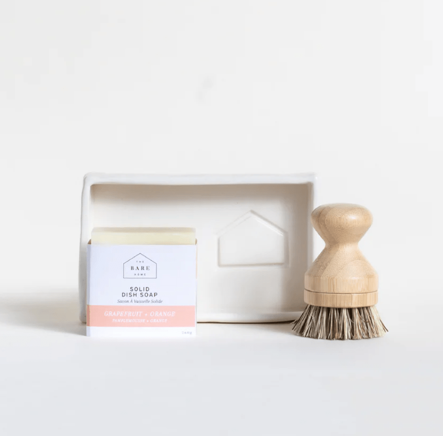 The Bare Home Dish Soap - Solid Bar (Grapefruit + Orange)