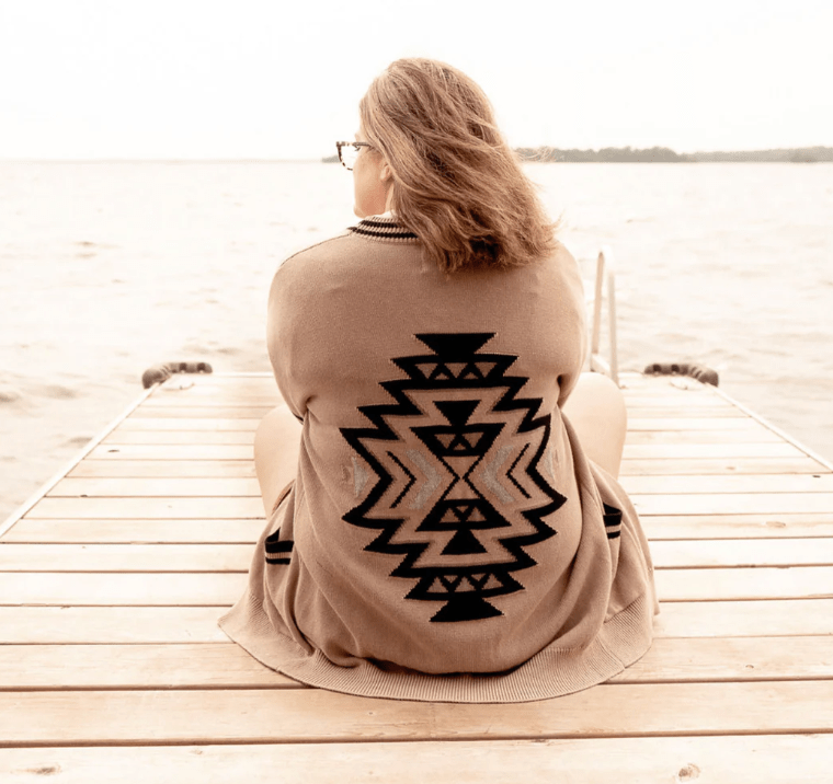 Canoe & Lake Southwest Dockside Knit Cardi (100% Cotton)