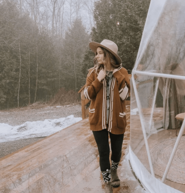 Canoe & Lake Dockside Knit Cardigan