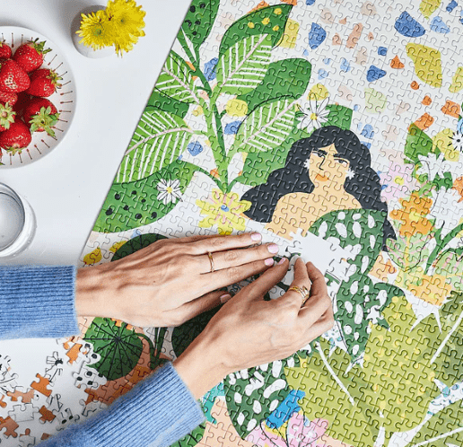 JIGGY Puzzles - Bathing With Flowers