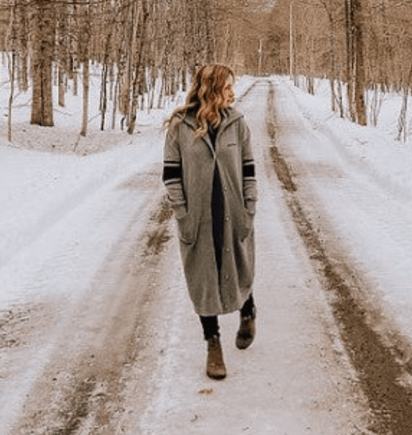 Canoe & Lake Long Hooded Dockside Knit Cardi (100% Cotton)