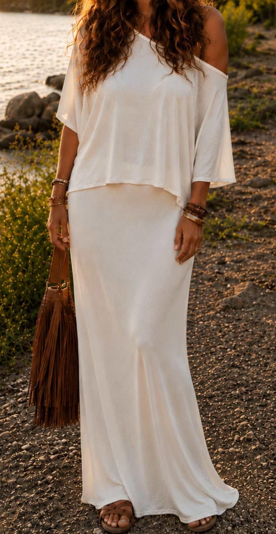 BAZ Bianca Set with Maxi Skirt and Batwing Top - PREORDER Fall 2026