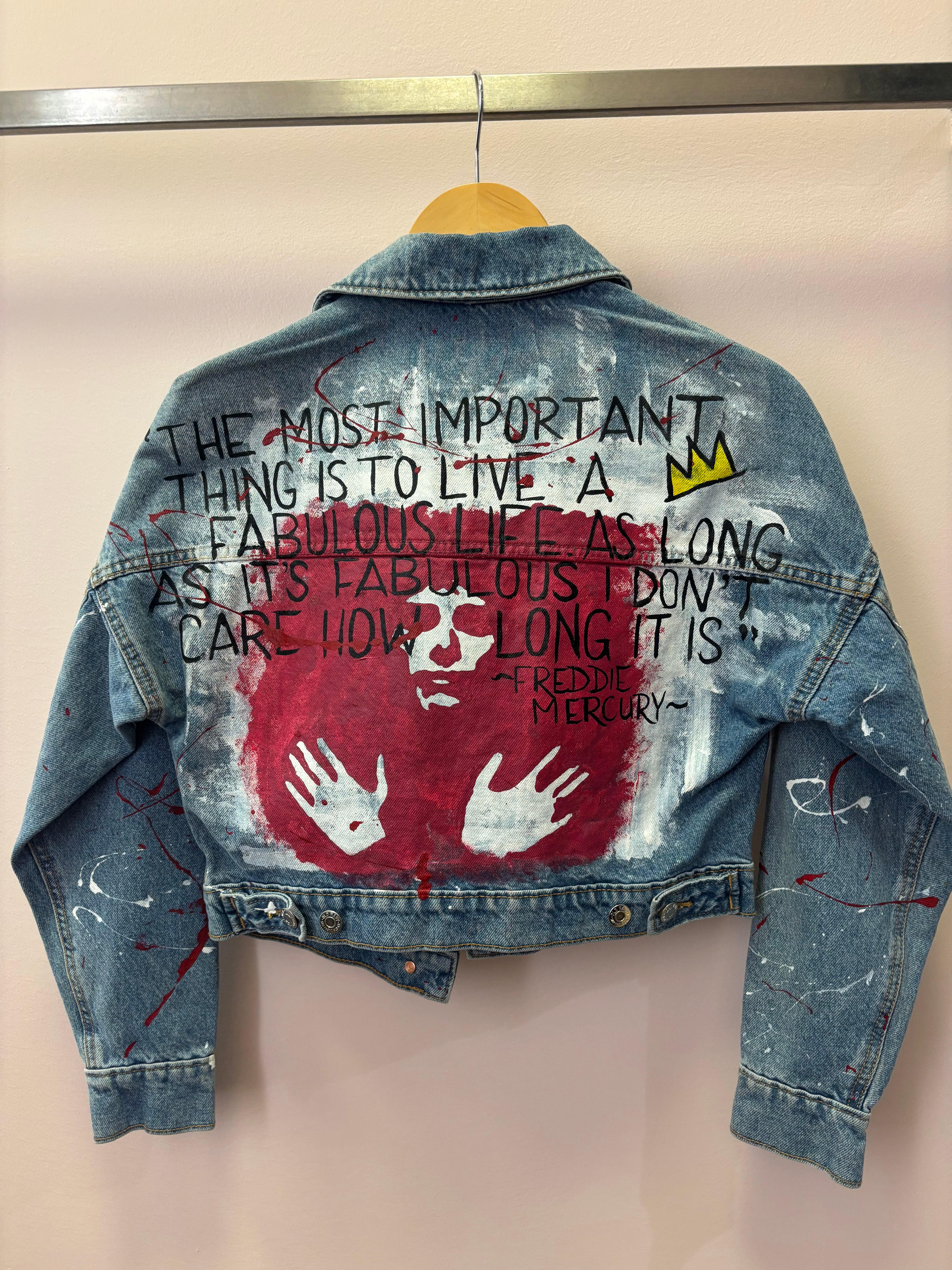 Shar-J Experience - Wearable Art Upcycled Denim Jacket