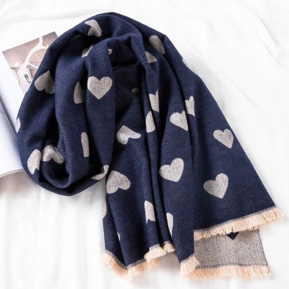 BAZ Heart Blanket Scarf