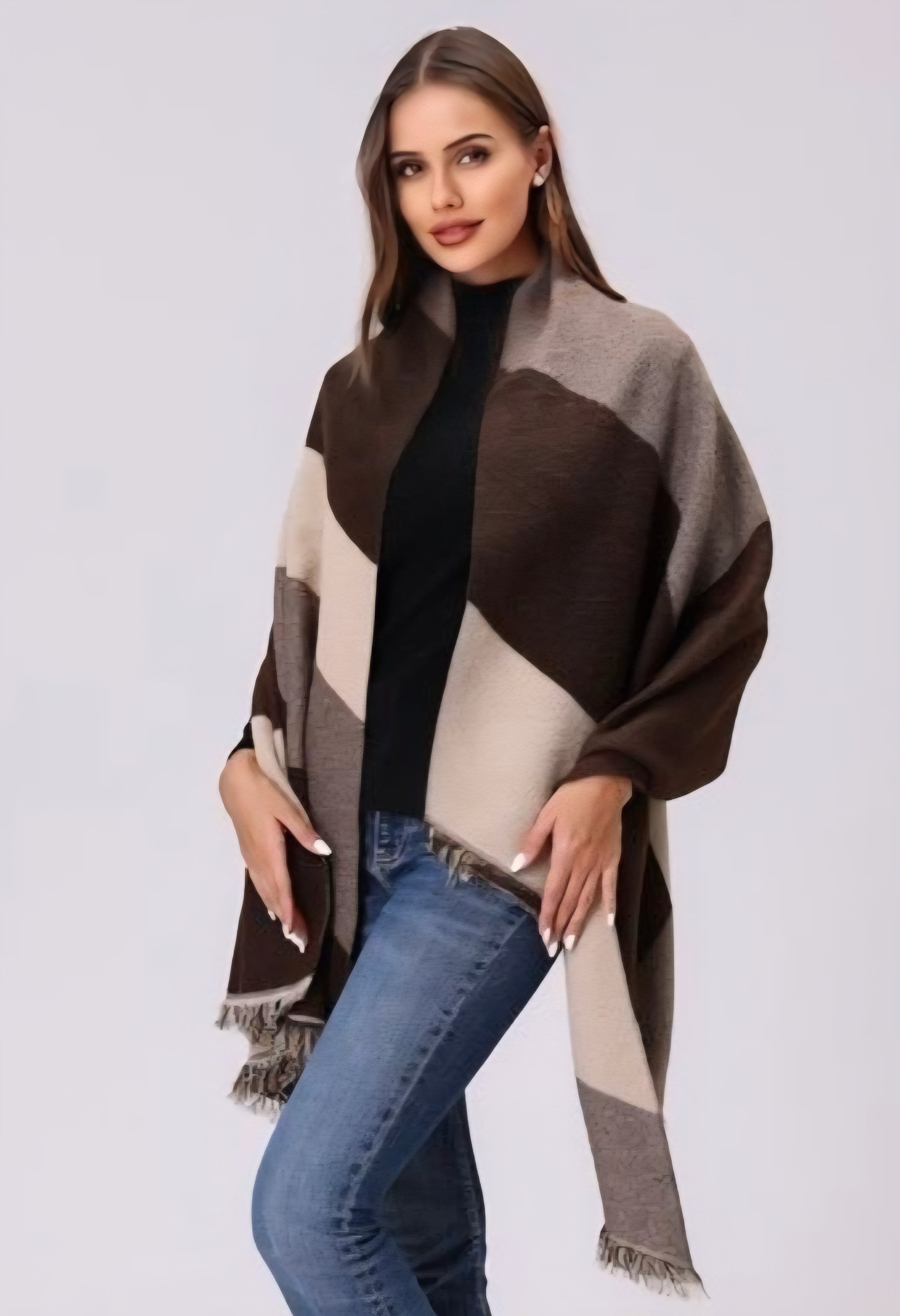 BAZ Geo Print Blanket Scarf