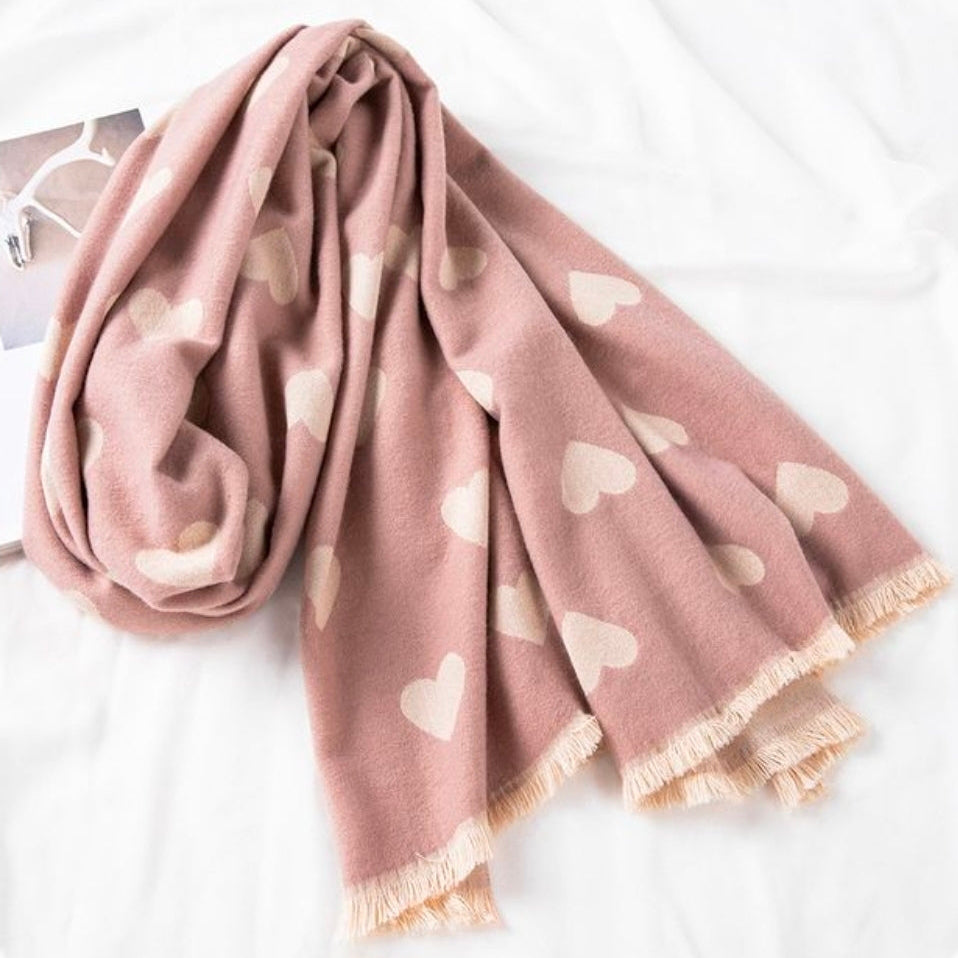 BAZ Heart Blanket Scarf