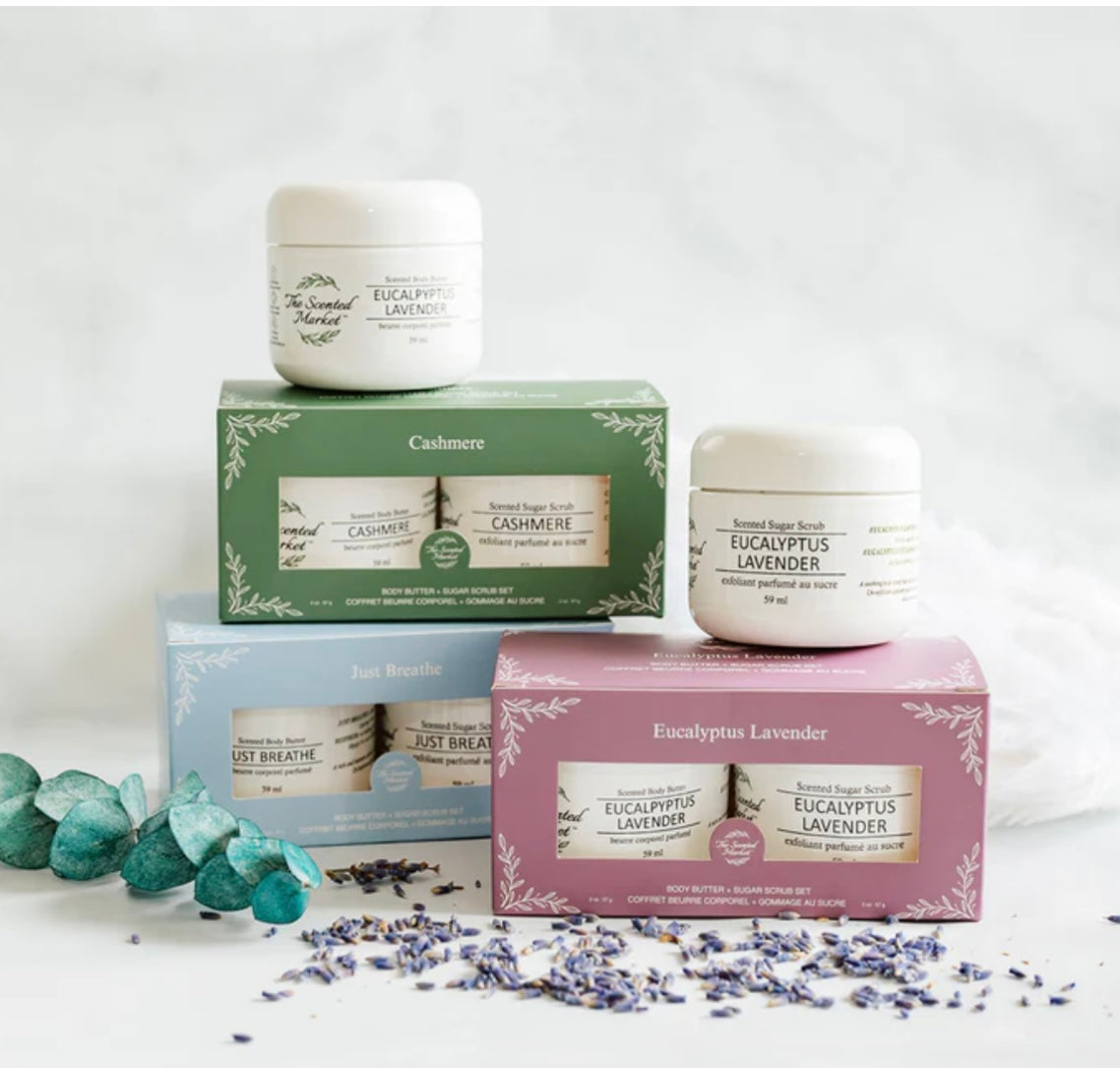 The Scented Market - Eucalyptus Lavender Body Butter / Scrub Gift Set