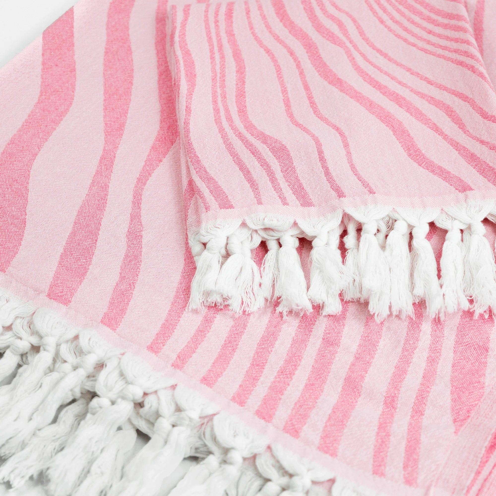 Pomp & Sass Turkish Hand Towel - Pink Coral