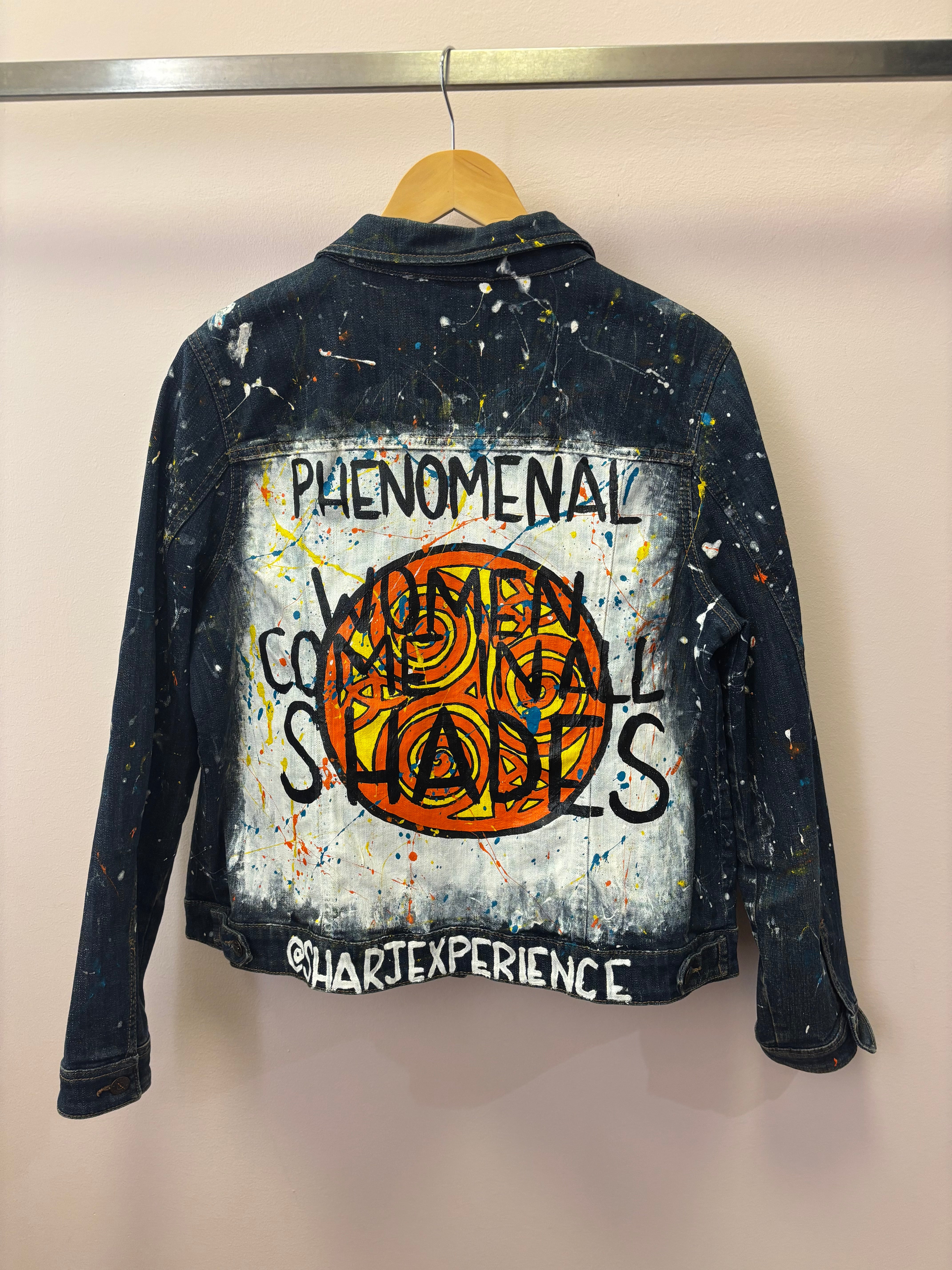 Shar-J Experience - Wearable Art Upcycled Denim Jacket