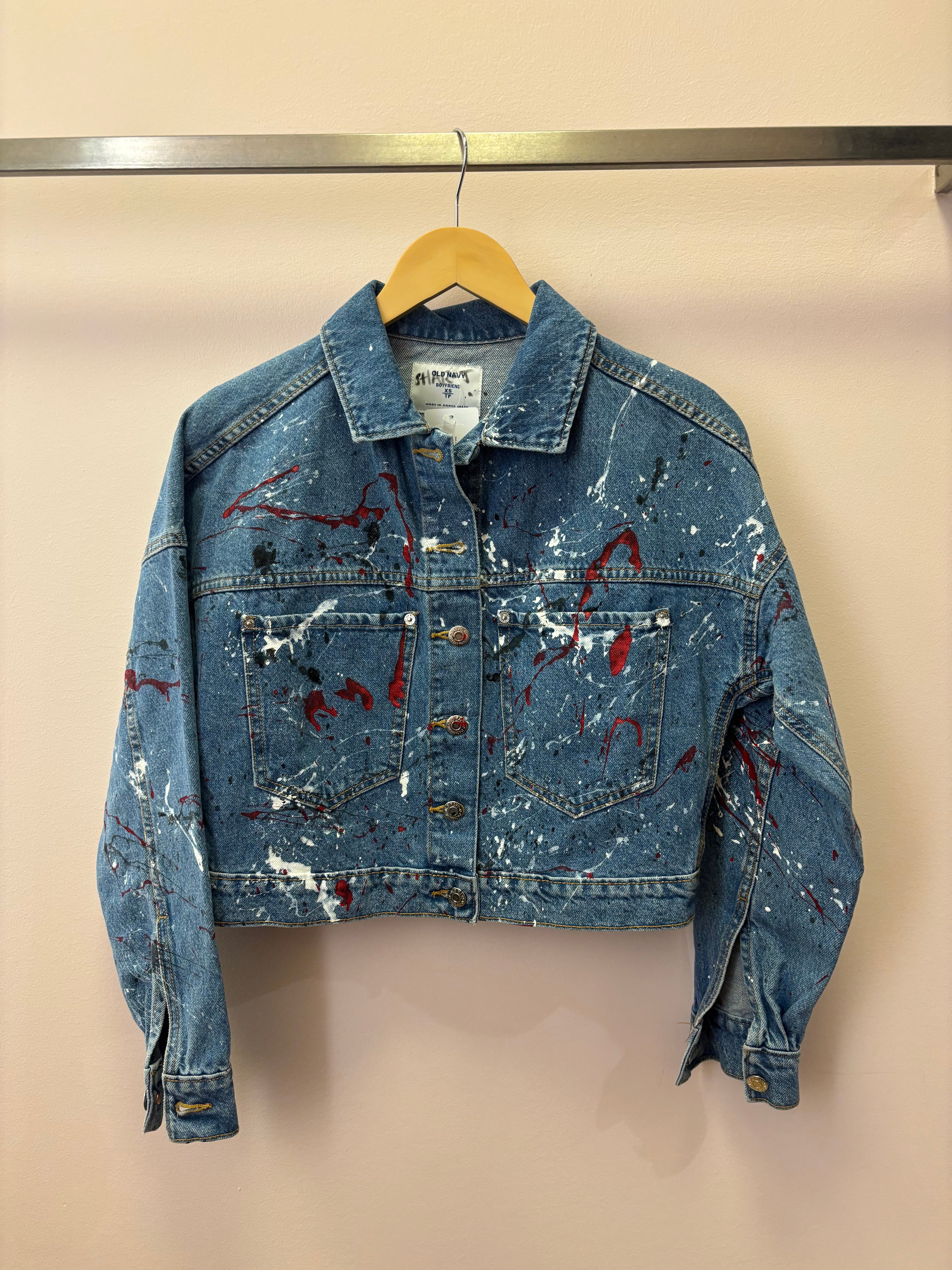 Shar-J Experience - Wearable Art Upcycled Denim Jacket