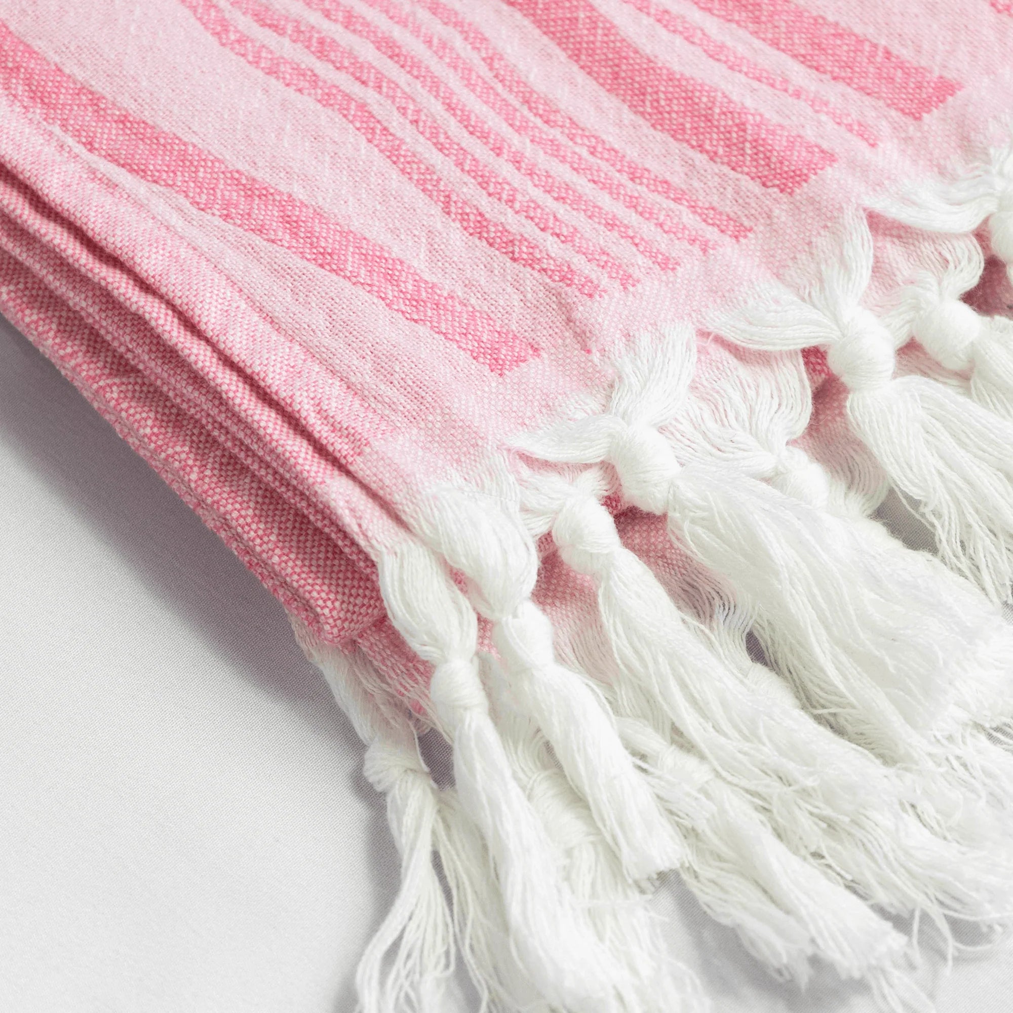 Pomp & Sass Turkish Hand Towel - Pink Coral