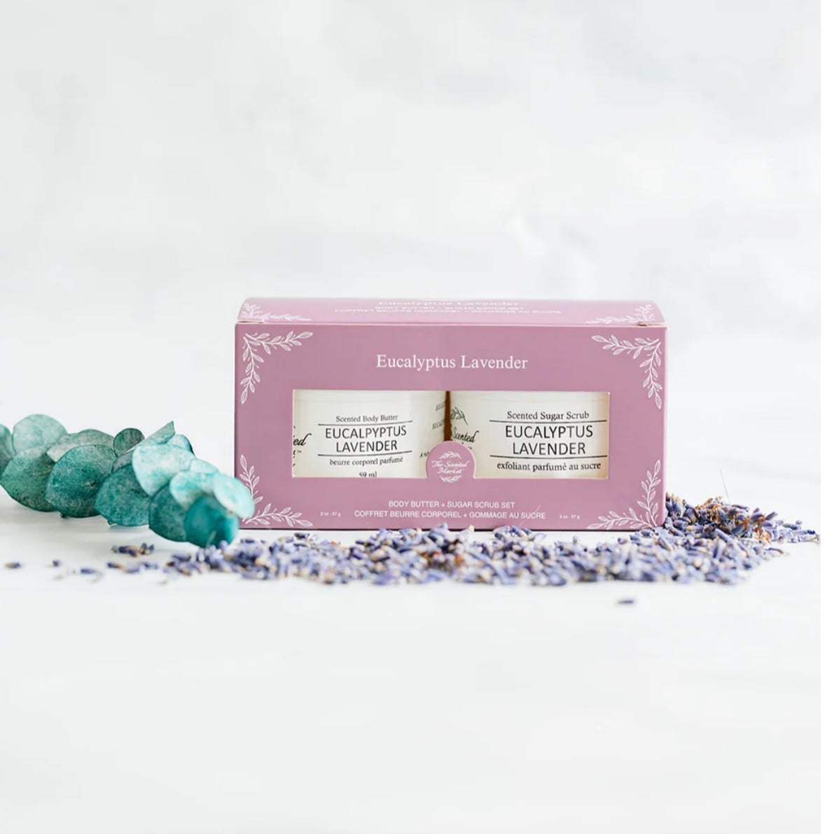 The Scented Market - Eucalyptus Lavender Body Butter / Scrub Gift Set