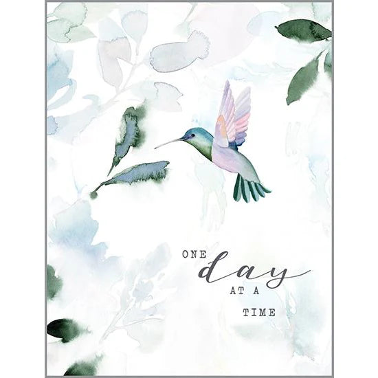 Gina B Designs Hummingbird "One Day At a Time" Greeting Card