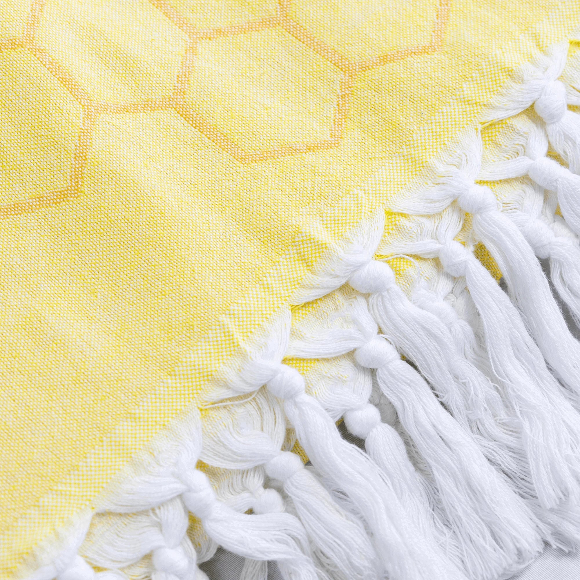 Pomp & Sass Turkish Hand Towel - Honeycomb in Yellow + Orange